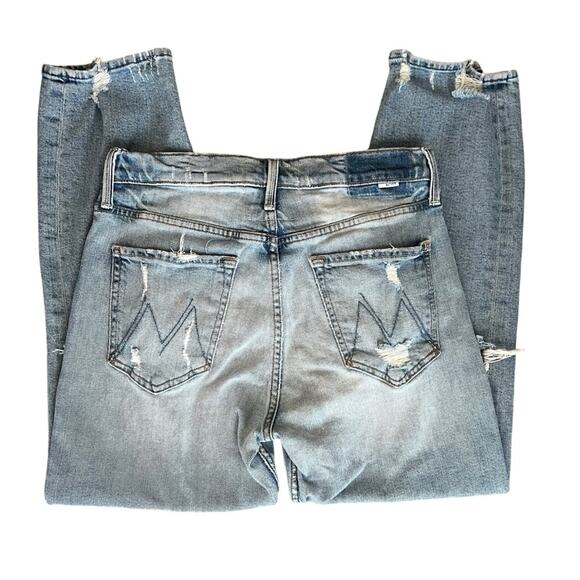 Mother Superior The Tomcat Jeans The Confession Wash Distressed Ankle Crop Sz 30 - Picture 7 of 13